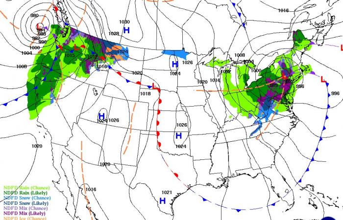 Un'ampia gamma di temperature e condizioni meteorologiche in tutto l'Heartland