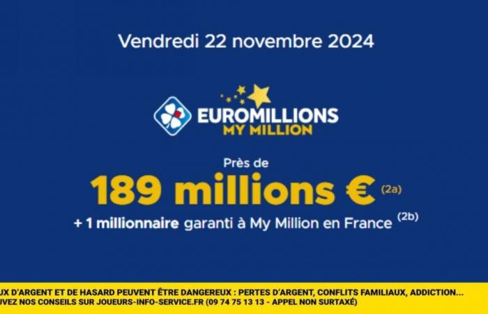 Oggi in palio all'EuroMillions ci sono 189 milioni di euro, tenta la fortuna