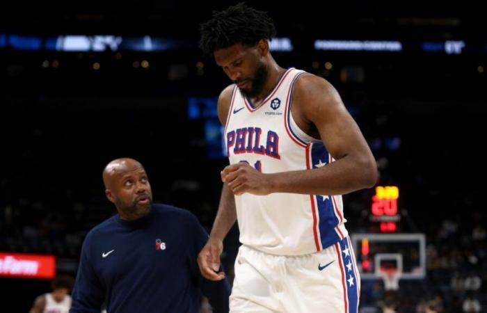 Joel Embiid dei 76ers eliminato contro i Nets, Clippers con gonfiore al ginocchio