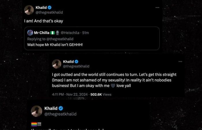 Khalid si dichiara gay e dice di essere stato dichiarato gay