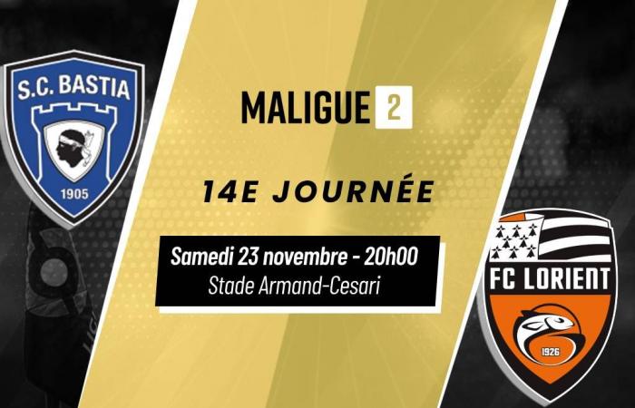 LIVE – La partita SC Bastia – FC Lorient con commento dal vivo (14a giornata di Ligue 2)