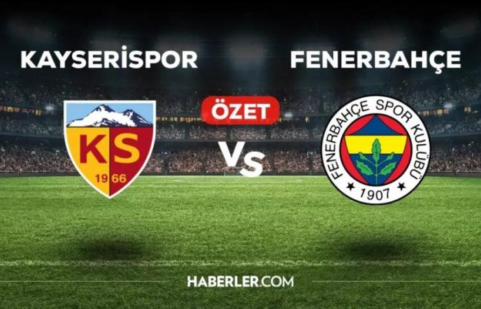 Guarda il riassunto della partita e i gol del Kayserispor Fenerbahçe! (VIDEO) Riassunto esteso del Kayserispor Fenerbahçe! Chi ha segnato i gol, quante volte è finita la partita?