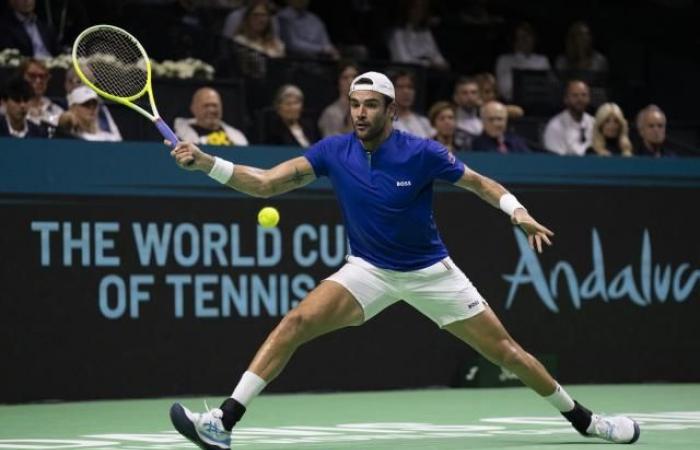 Matteo Berrettini regala all'Italia il vantaggio contro l'Australia nelle semifinali di Coppa Davis