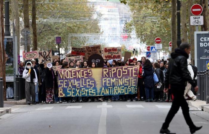 a Marsiglia, questi manifestanti denunciano la violenza contro le donne