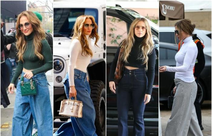 Jennifer Lopez ha portato la sua uniforme autunnale a nuovi livelli con i controversi Jeans Barrel e Ugg