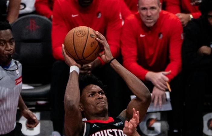 Portland Trail Blazers contro Houston Rockets-Xinhua