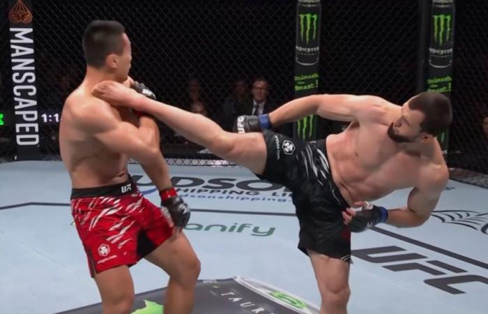 Video di UFC Fight Night 248: il musulmano Salikhov mette KO Song Kenan con un calcio rotante