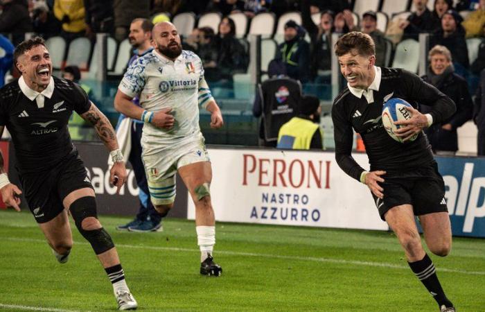 la vittoria degli All Blacks sull'Italia