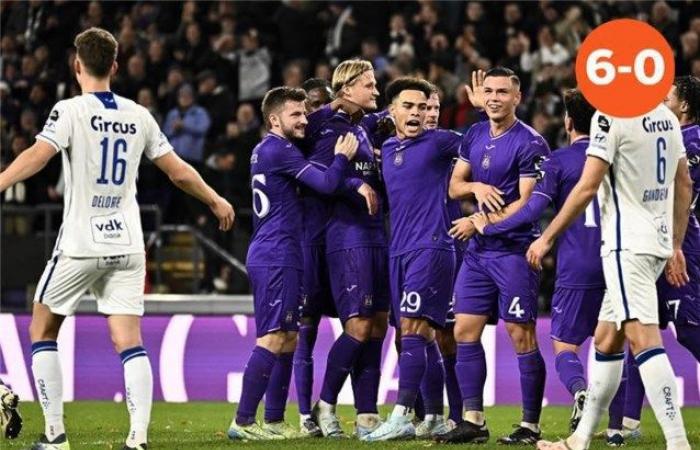 L’Anderlecht umilia l’AA Gent sotto la spinta del forte Kasper Dolberg, il Buffalo finisce con nove dopo due cartellini rossi