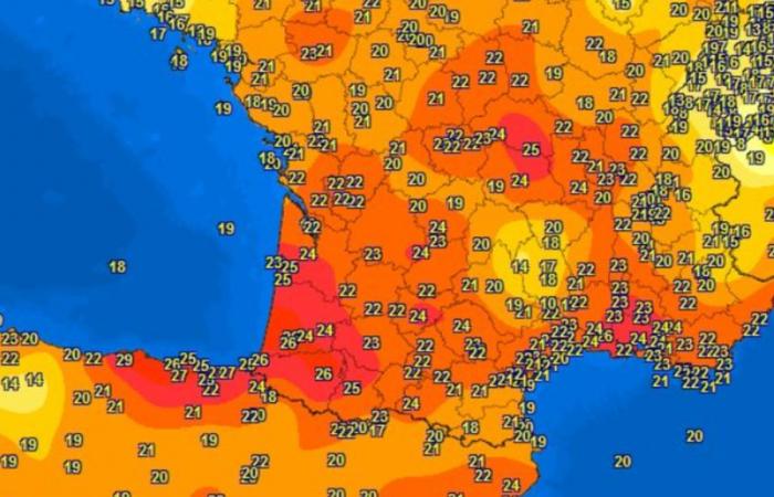 nel Sud-Ovest si sono registrati fino a 26°C e una notte estiva di fine novembre