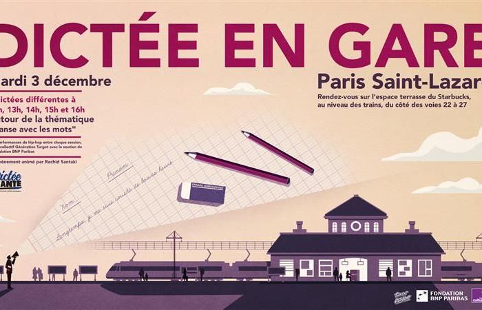 France Culture e SNCF Gares & Connexions vi aspettano alla stazione di Parigi Saint-Lazare per cinque dettati giganti