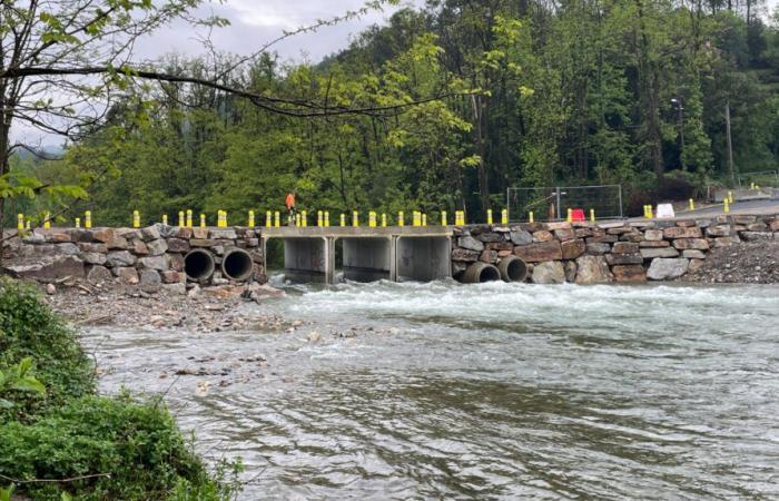 CHAMBORIGAUD Chiusura del ponte temporaneo questo lunedì dalle 19:00.