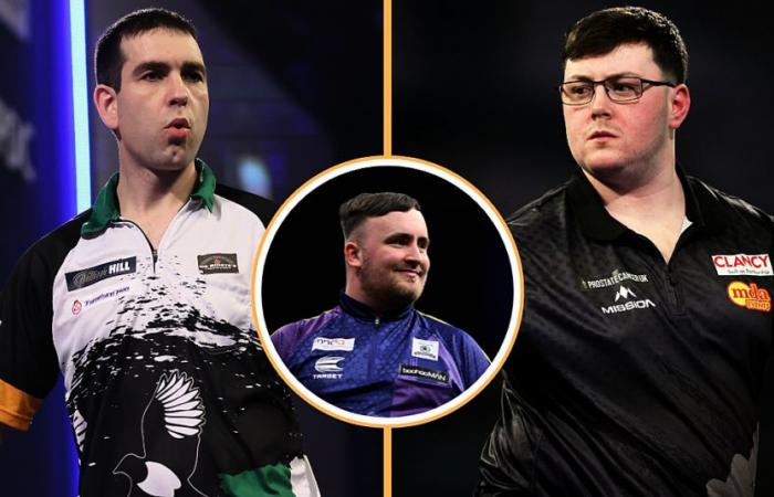 Il duo irlandese si è scontrato nel primo round dei campionati mondiali di freccette PDC