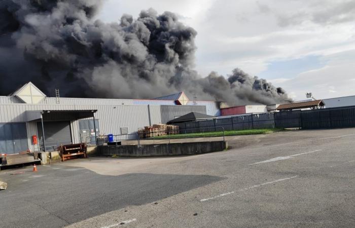 spettacolare incendio ad Anse, mobilitati 80 vigili del fuoco