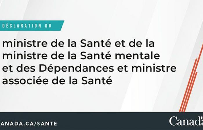 Messaggio del Ministro della salute mentale e delle dipendenze e del Ministro associato della Salute – Settimana nazionale di sensibilizzazione sulle dipendenze