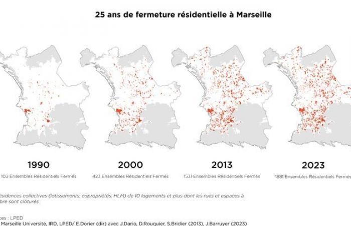 a Marsiglia, un terzo delle abitazioni della città si trova ormai in residenze e complessi residenziali chiusi