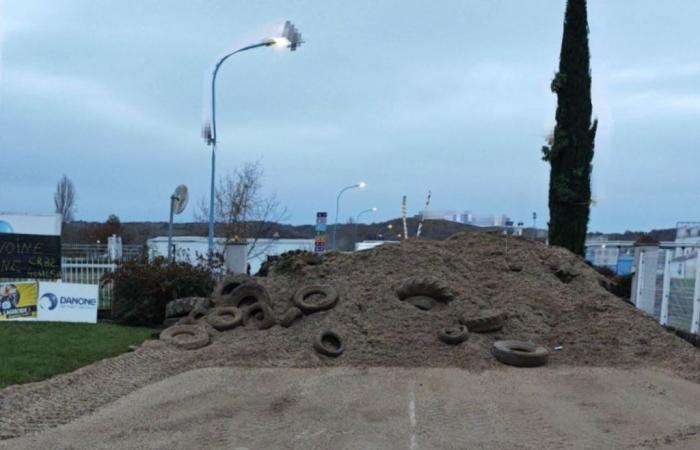 Gli agricoltori bloccano la fabbrica Danone a Villecomtal-sur-Arros per difendere un settore locale