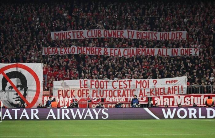 Bayern Monaco-PSG. Nasser al-Khelaïfi preso di mira da striscioni a Monaco