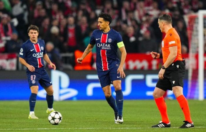 PSG: Marquinhos attacca l’arbitro sulla porta bavarese