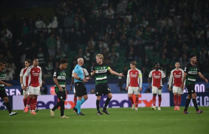 Sporting-Arsenal, 1-5 L'analisi arbitrale di Duarte Gomes: un giocatore dello Sporting per essere espulso (due volte)