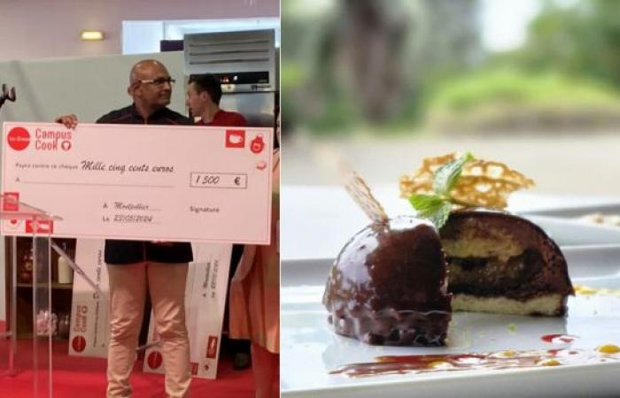 Jean-Jacques Nany, pasticcere di Crous de La Réunion e Mayotte, vince il 1° premio del concorso Campus Cook 2024