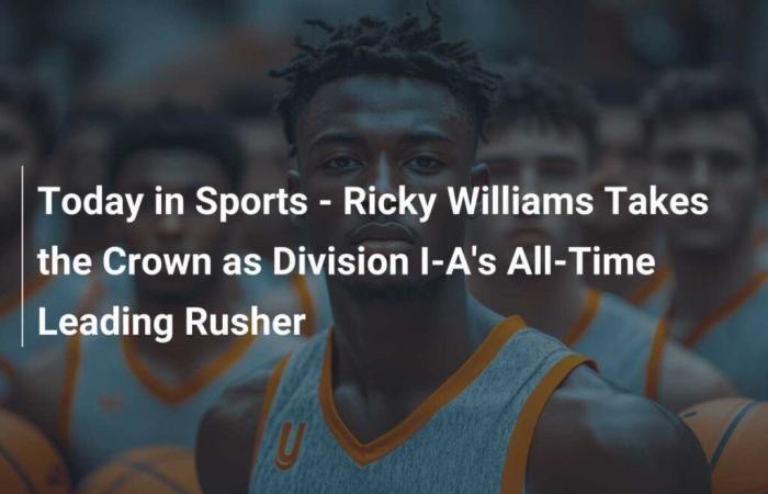 Today in Sports – Ricky Williams conquista il titolo di miglior corridore di tutti i tempi della Division IA