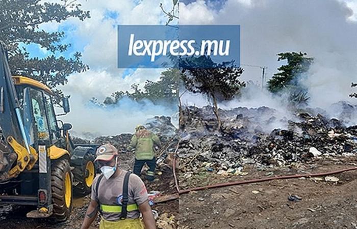 una seconda stazione di discarica in fiamme