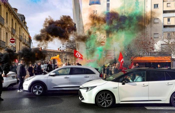 conducenti VTC arrabbiati a Bordeaux