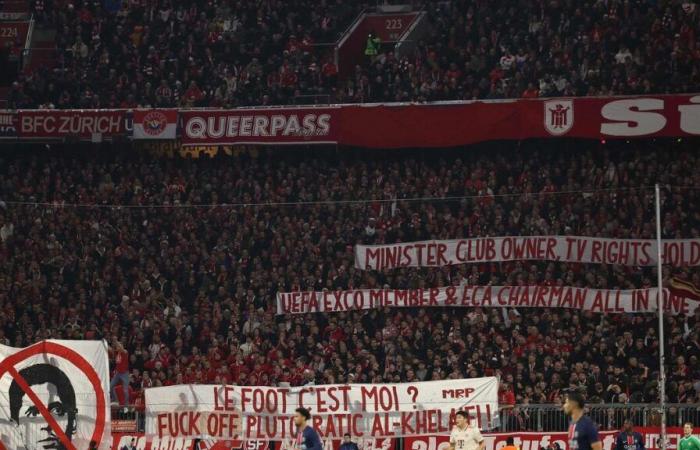 Bayern-PSG: striscioni contro Nasser Al-Khelaïfi sugli spalti di Monaco