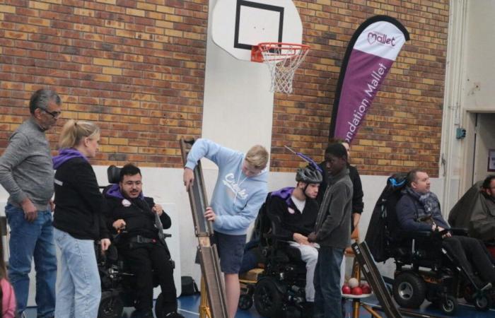 la campionessa paralimpica Aurélie Aubert è tornata a Yvelines