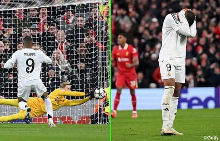 La miseria di Mbappé a Madrid continua: il francese sbaglia un rigore ad Anfield nella sconfitta indifesa del Real