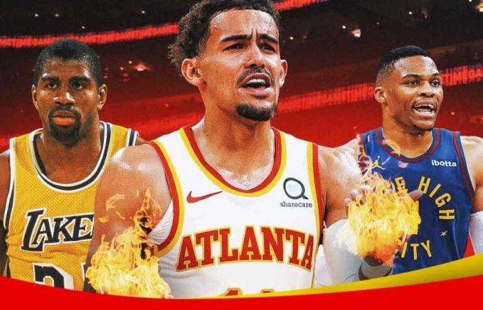 Trae Young degli Hawks si unisce a Magic Johnson e Russell Westbrook nella storia della NBA