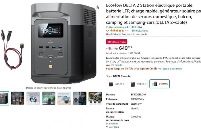 Promo Black Friday EcoFlow DELTA 2: risparmia € 550 sulla stazione elettrica portatile da 1800 W con ricarica rapida e capacità scalabile