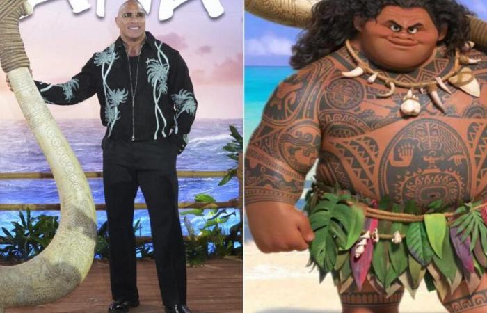 Dwayne Johnson vestito da Maui: primo sguardo a Moana dal vivo