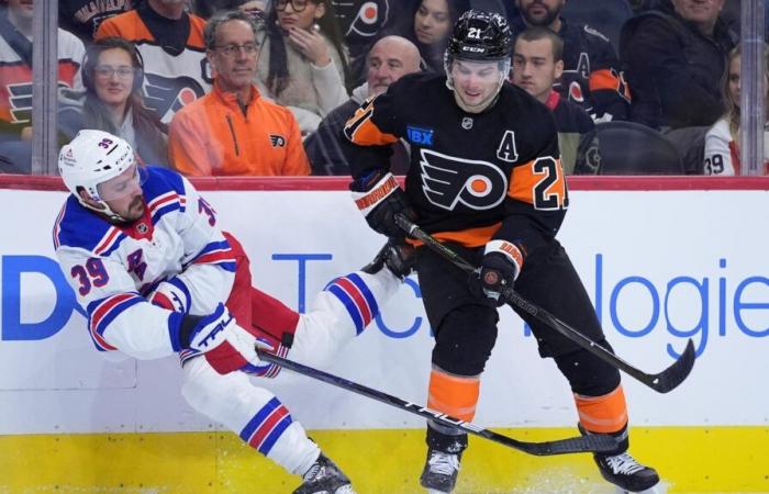 Travis Konecny ​​segna una doppietta nella vittoria per 3-1 del Philadelphia sui Rangers