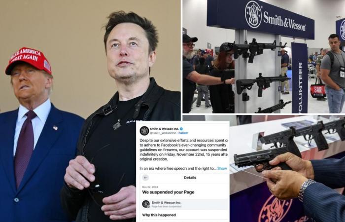 Il produttore di armi Smith & Wesson applaude X di Elon Musk dopo essere stato sospeso da Facebook