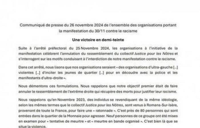 le manifestazioni “autorizzate” dal tribunale questo sabato 30 novembre – ???? Info Libertaire