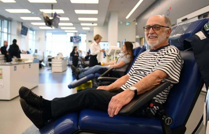 Un pensionato del Quebec farà la sua millesima donazione di sangue in 59 anni