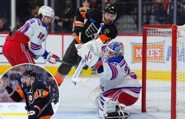 I Rangers in difficoltà non riescono a superare il deficit iniziale contro i Flyers