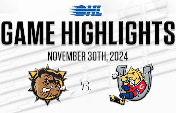 Punti salienti dell’OHL: Brantford Bulldogs @ Barrie Colts 30 novembre 2024