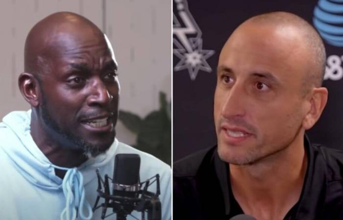 Ex avversari, Kevin Garnett senza filtro su Manu Ginobili: “Con i suoi capelli lunghi, lui…