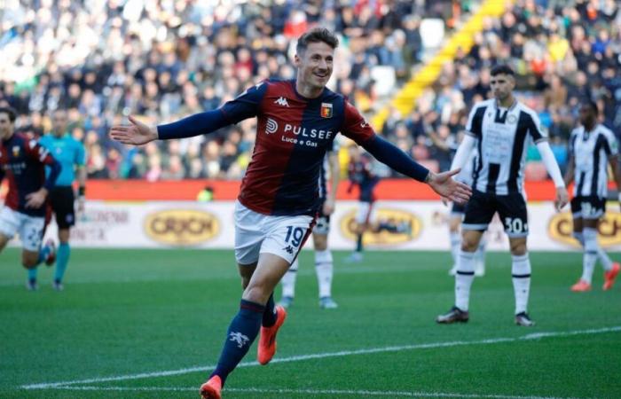 Udinese-Genoa 0-2: gol di Pinamonti, autogol di Giannetti