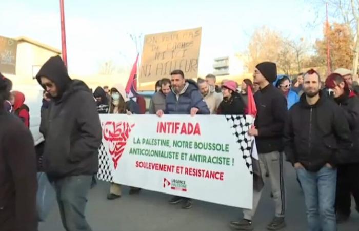 appello all’Intifada durante una manifestazione di sinistra