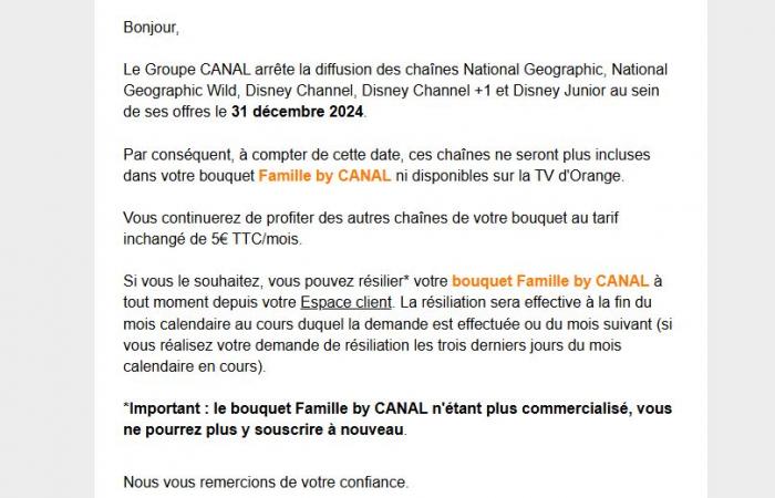 Famille by CANAL: Orange annuncia la chiusura di cinque canali