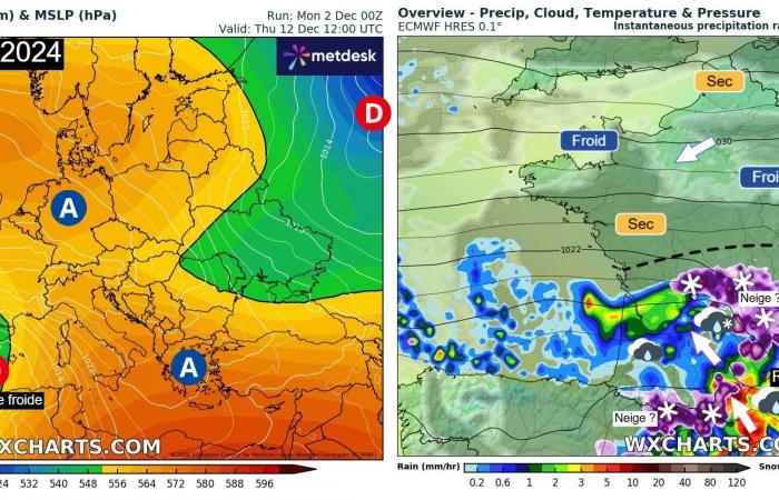 Ritorno del freddo nel fine settimana in Francia? 02/12/2024