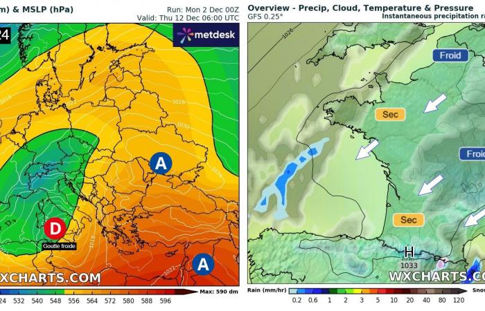 Ritorno del freddo nel fine settimana in Francia? 02/12/2024