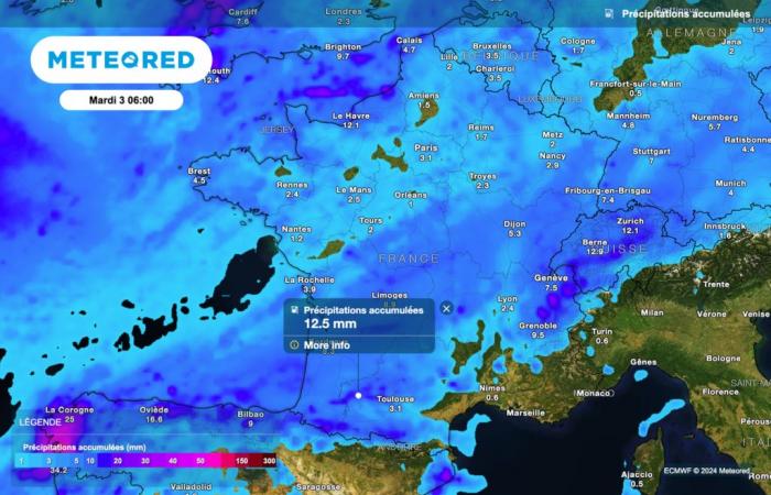 le nostre mappe mostrano l’arrivo di una perturbazione. Quali regioni sono interessate e a che ora del giorno?