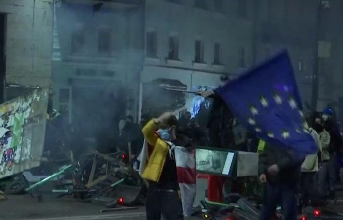 migliaia di manifestanti filo-Unione europea scendono in piazza