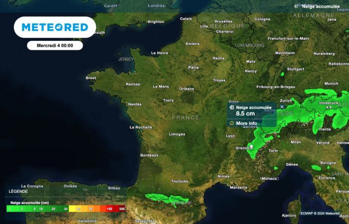 le nostre mappe mostrano l’arrivo di una perturbazione. Quali regioni sono interessate e a che ora del giorno?