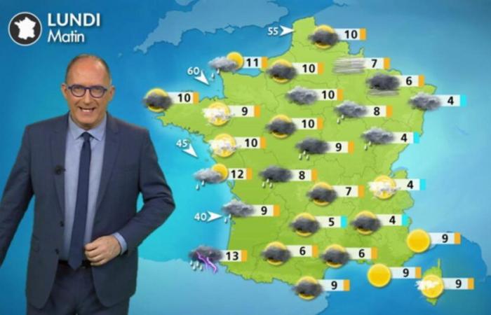 Il meteo per il vostro lunedì: una perturbazione attraversa la Francia